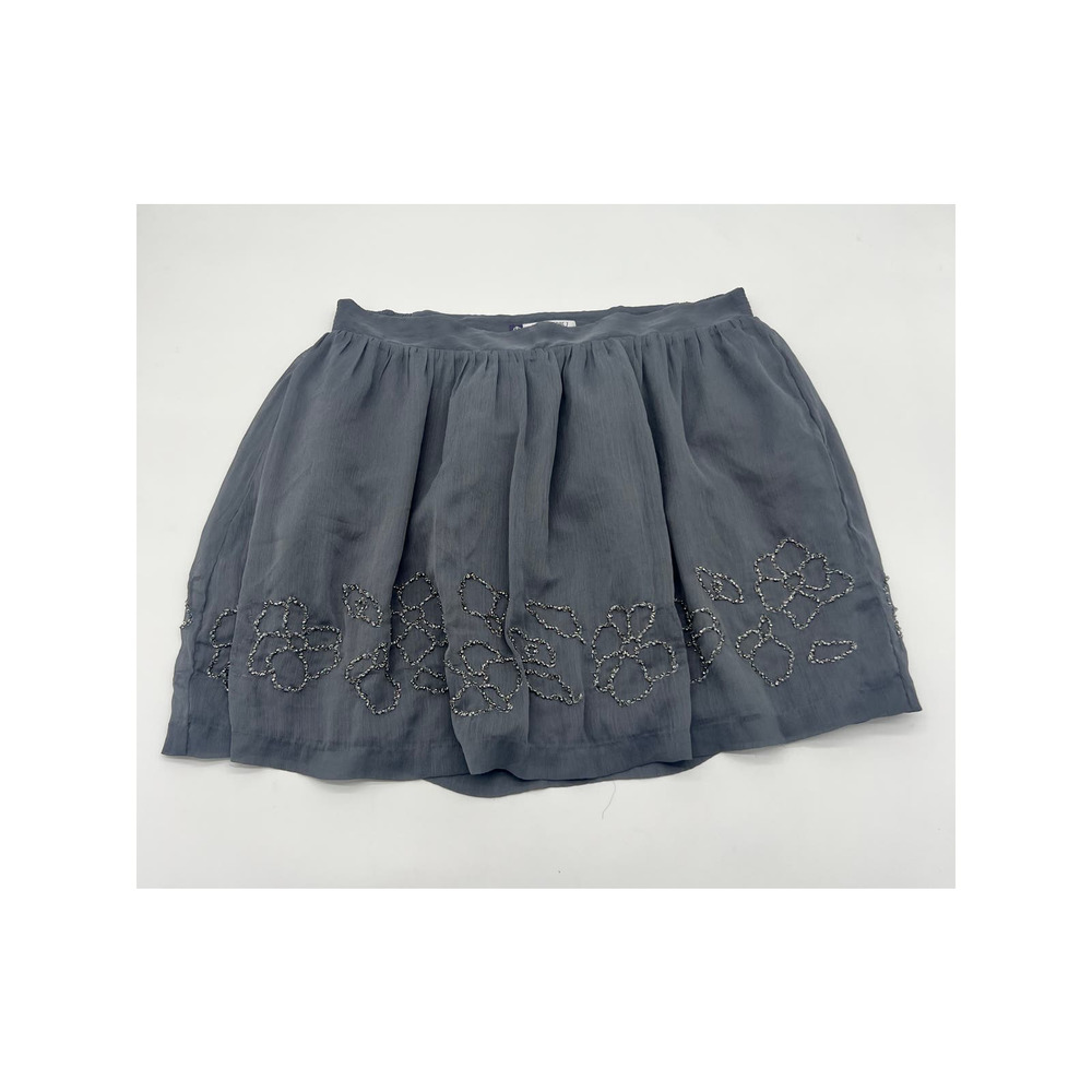 Jennifer Lopez Gray Beaded Mini Skirt Size Large